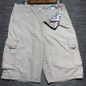 Micros Shorts Men 32 Tan Cargo Cotton Casual Utility Outdoor Summer Rugged VTG